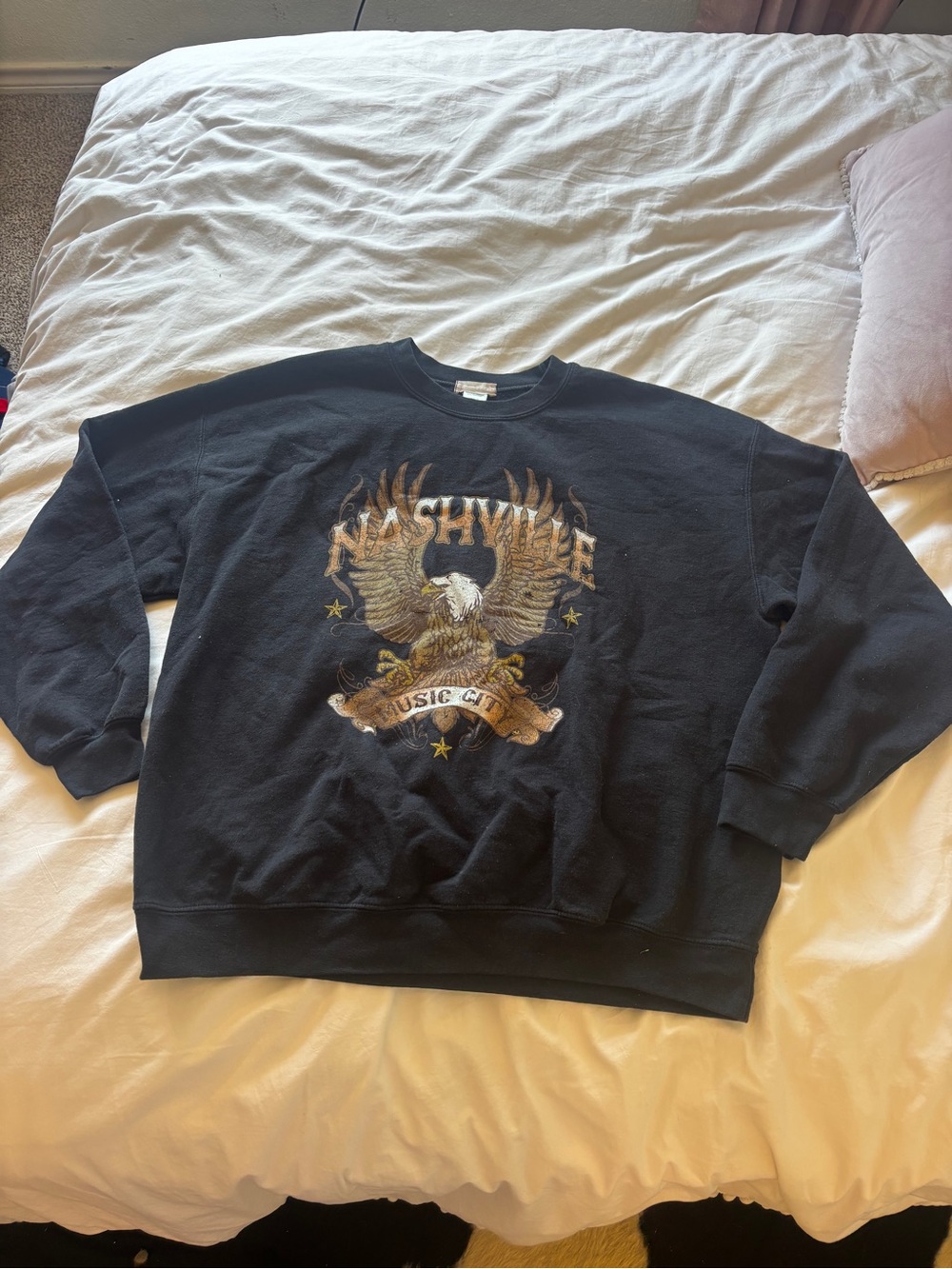 Nashville Music City Black Graphic Sweatshirt